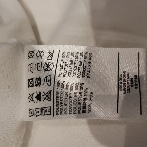 SILVIAN Heach Blouse White Women's Medium Gold Button at Wrist Size Medi… - Picture 5 of 9